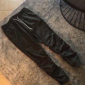 H&M Divided Cotton Twill Joggers Olive Green
